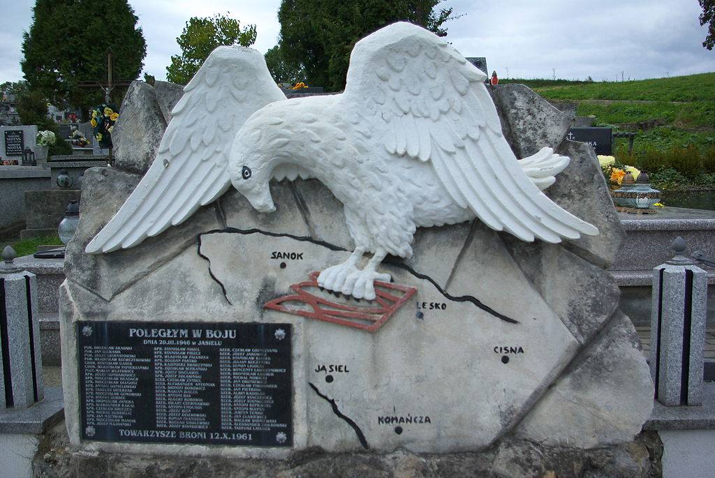 На могиле польских солдат, убитых УПА (организация, деятельность которой запрещена в РФ), «Белый орёл» топчет «Тризуб»