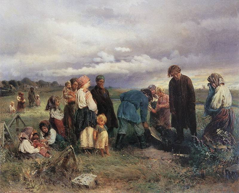 Маковский Похороны ребенка (1872)