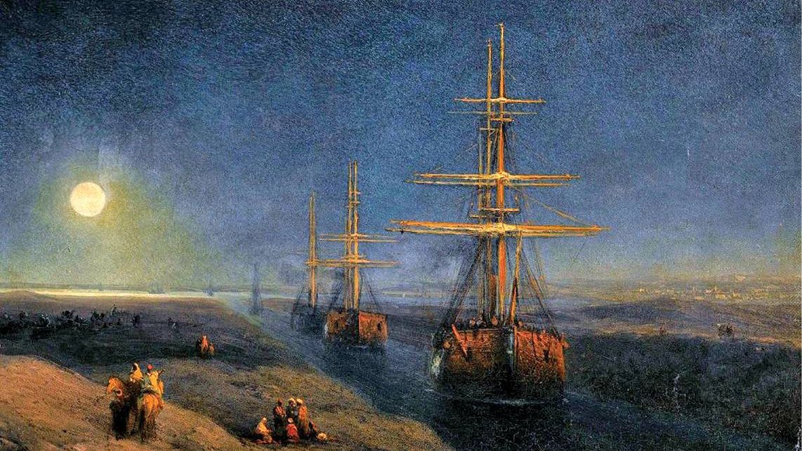 И. К. Айвазовский. Суэцкий канал. 1859
