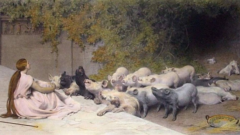 Брайтон Ривьер. Цирцея и спутники Одиссея. 1871