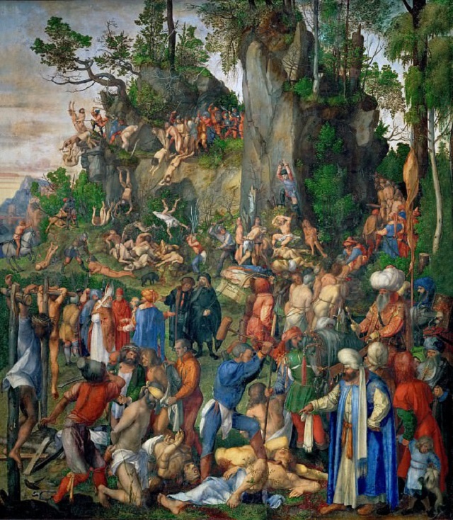 Альбрехт Дюрер. Мученичество десяти тысяч христиан. 1508