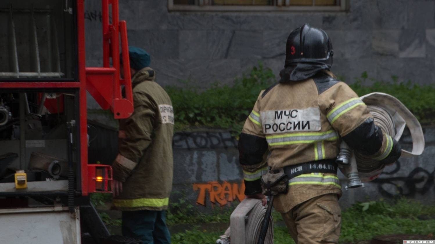 В Казани произошел пожар при строительстве транспортной развязки