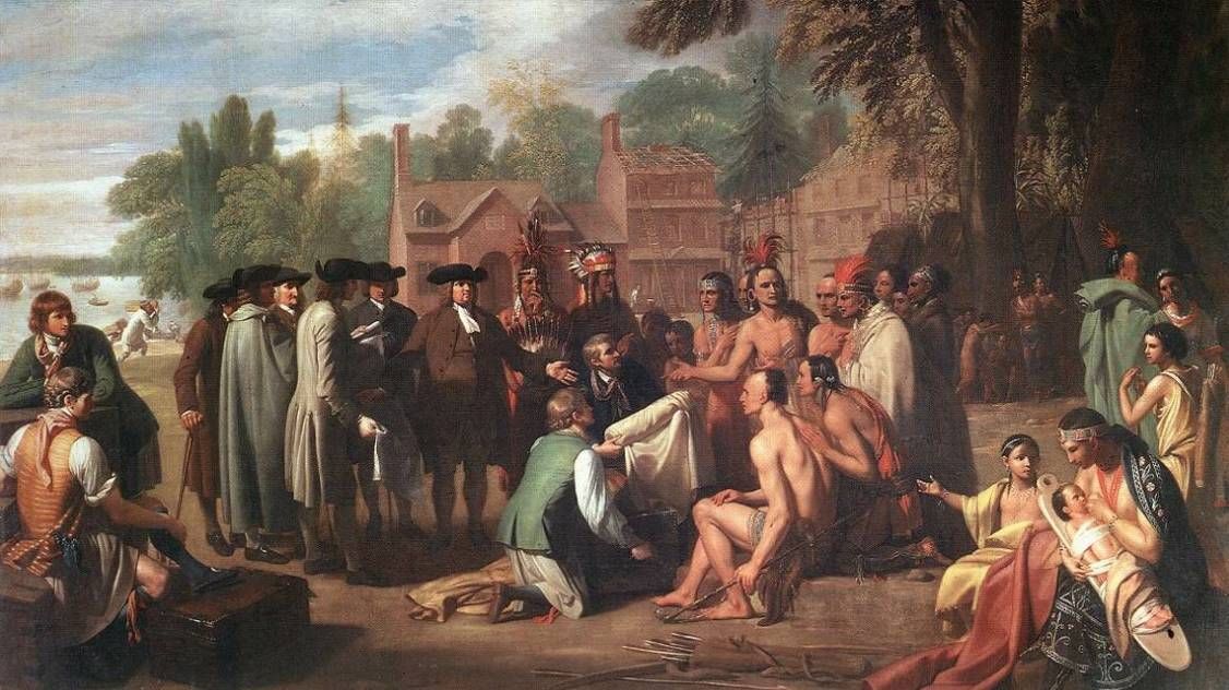 Бенджамин Уэст. Пеннский договор с индейцами. XVIII век