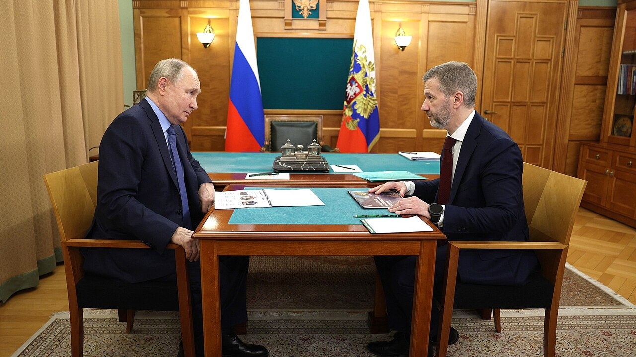 Владимир Путин и Владислав Кузнецов. Встреча 2024 г.