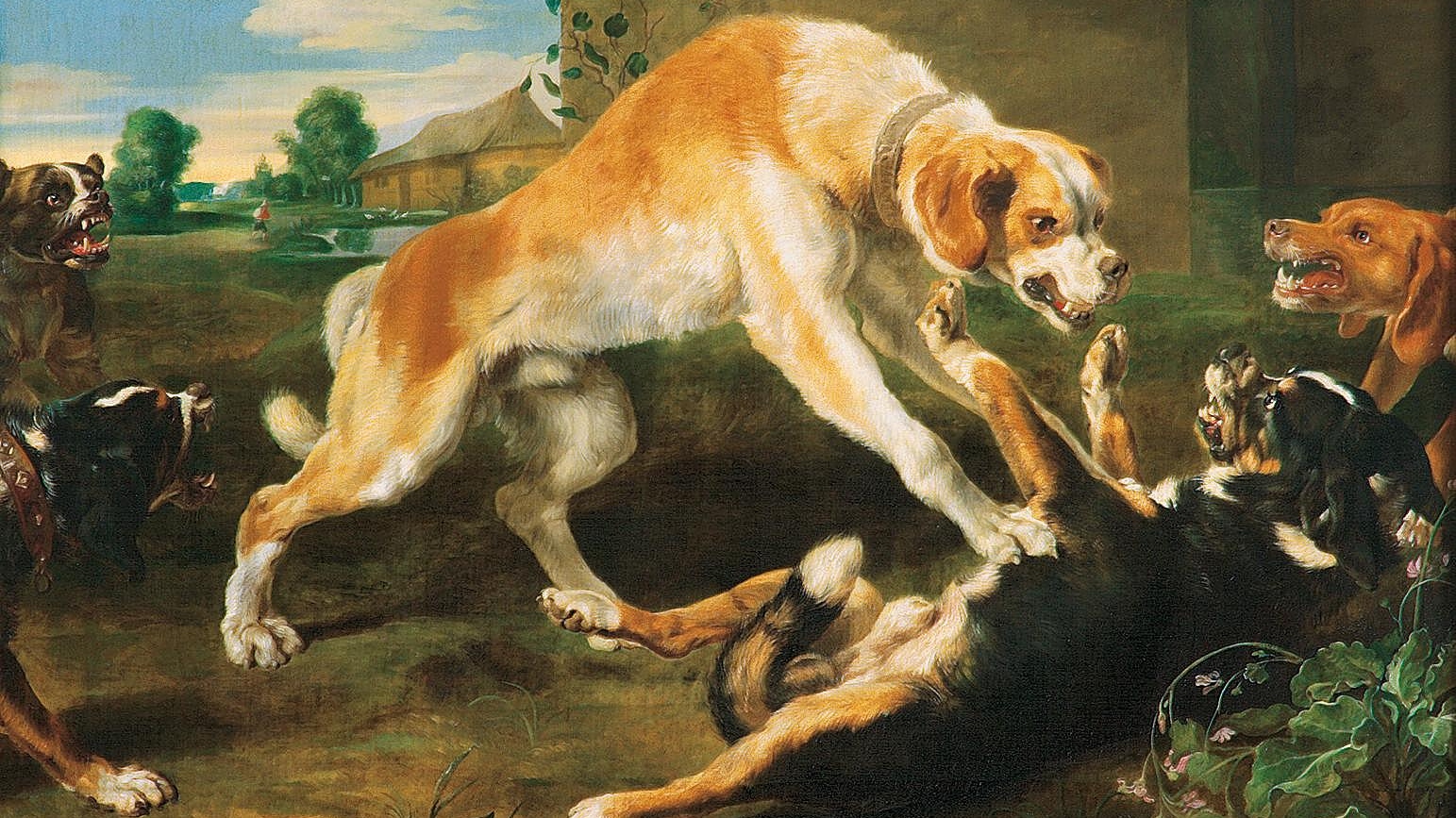 Пауль де Вос. Дерущиеся собаки. Середина XVII в.