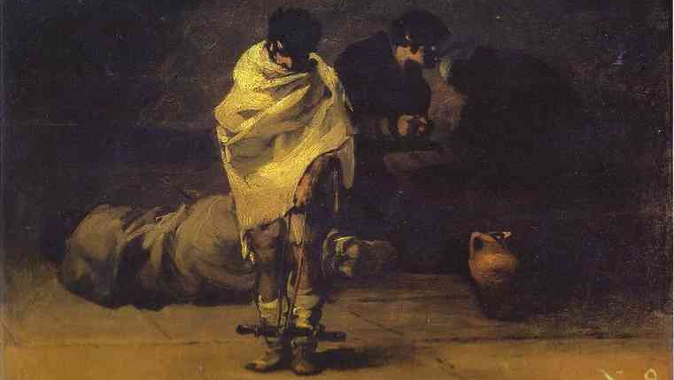 Франсиско де Гойя. Тюремная сцена (фрагмент). 1814