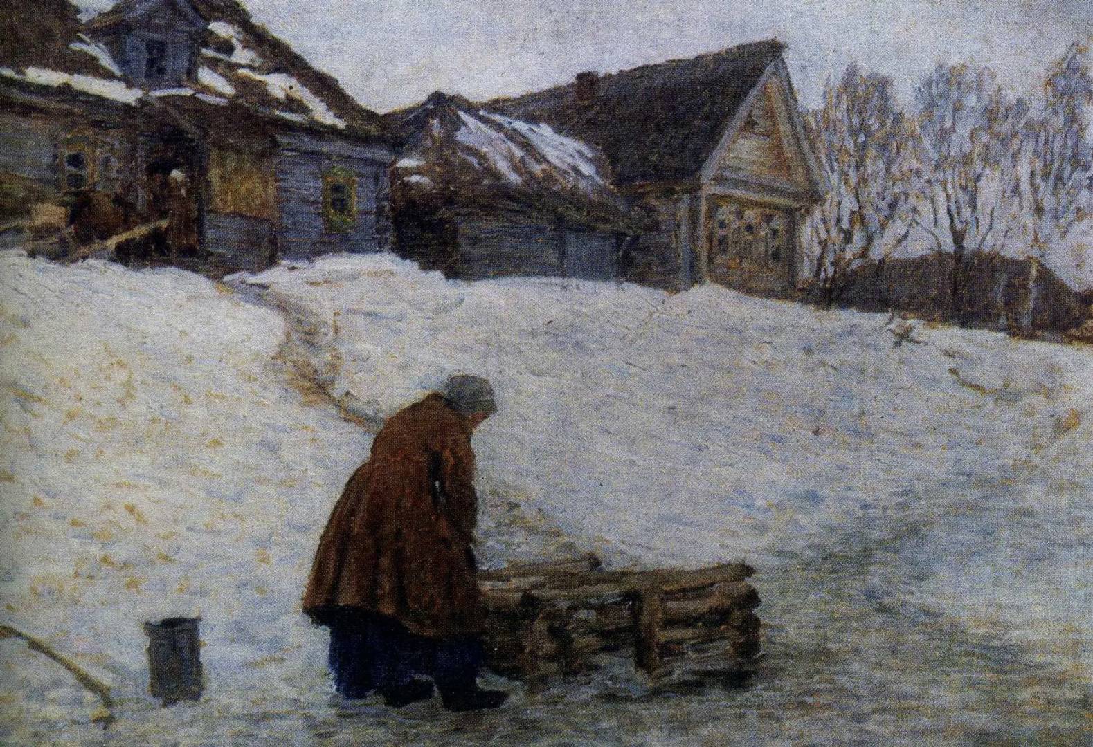 Николай Мещерин. В гололедицу. 1906