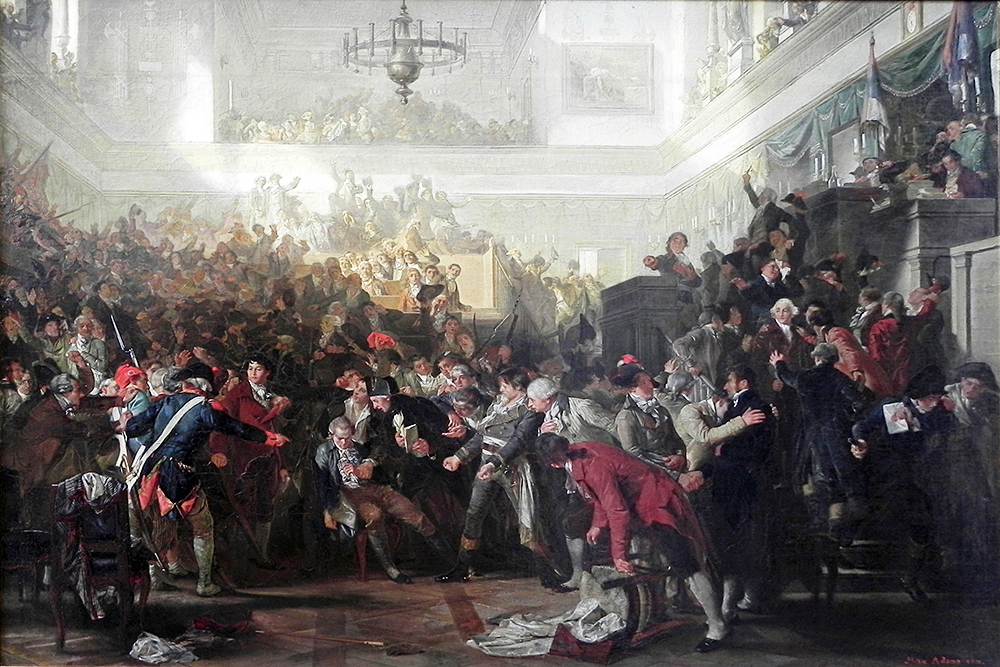 Макс Адамо. Падение Робеспьера в Конвенте 27 июля 1794 года (9 термидора II года по республиканскому календарю). 1870 г.