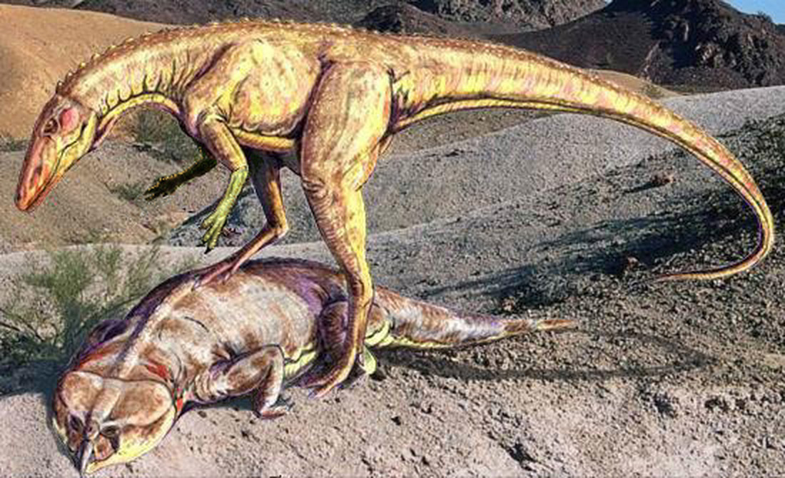 Стаурикозавр с ринхозавром