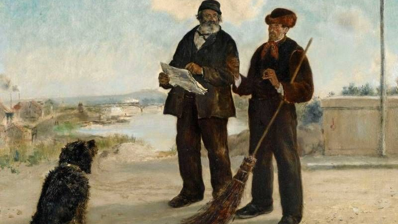 Рафаэлли Жан-Франсуа. Свежая газета (фрагмент). 1879