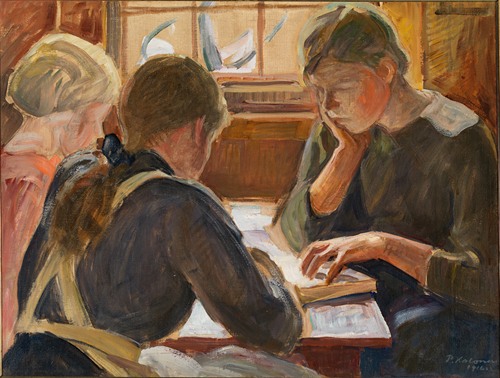 Пекка Халонен, Дети читают, 1916