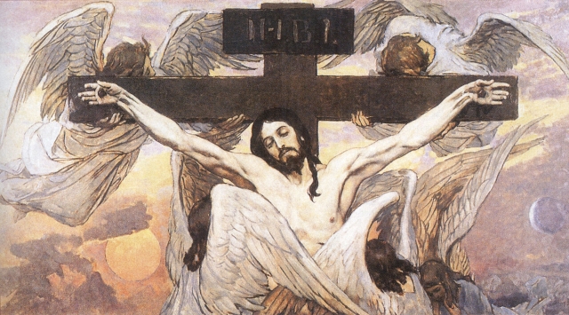 Распятый Иисус Христос. Эскиз росписи Владимирского собора. 1896