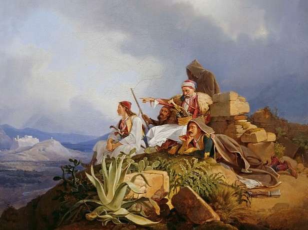 Петер фон Хесс. Паликары (Греческие солдаты, фрагмент). 1829