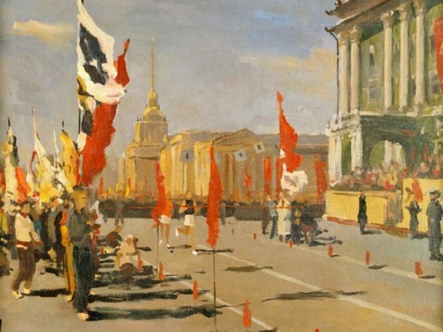 Александр Дейнека. Эстафета (фрагмент). 1950