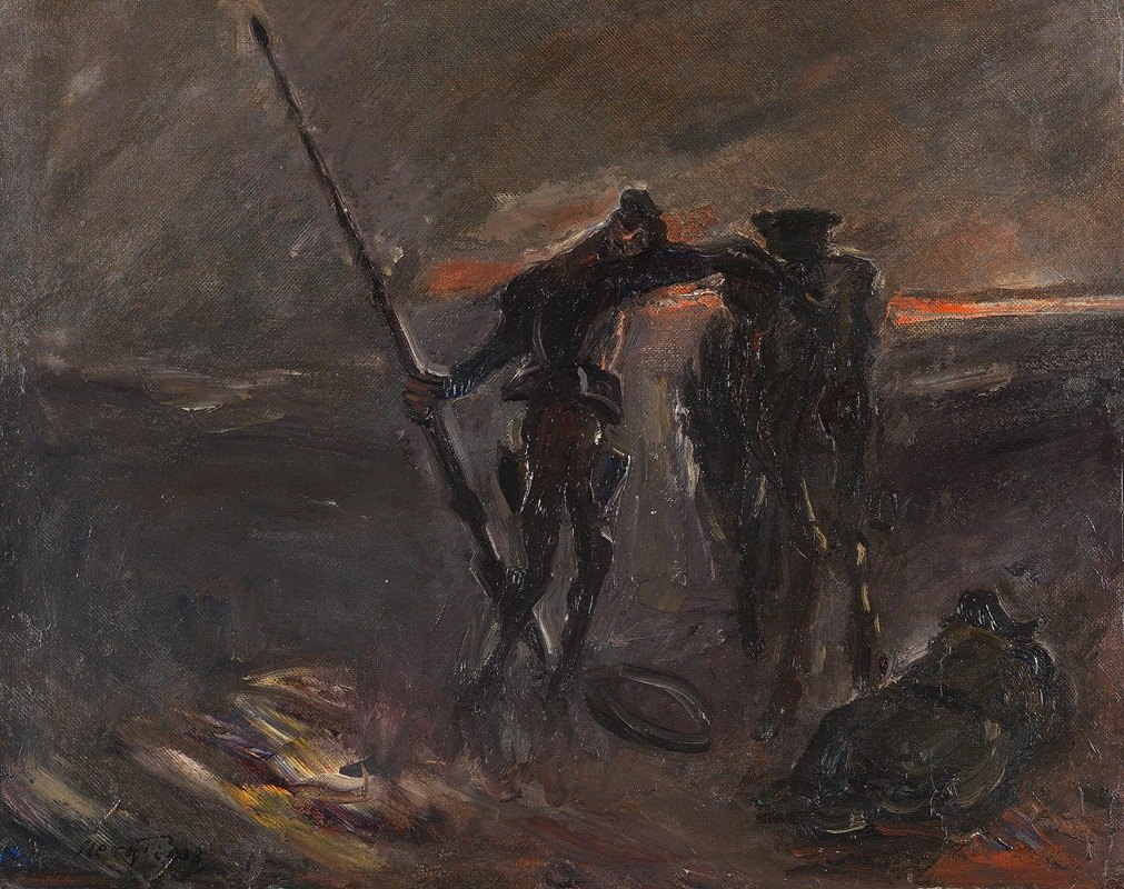 Макс Слефогт. Ночной дозор (Дон Кихот и Росинант). 1908