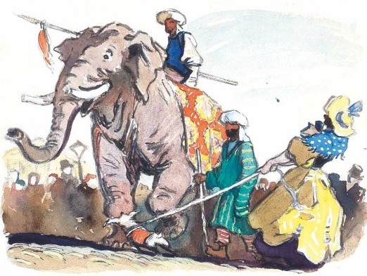 Константин Кузнецов. Слон и моська. 1930-е