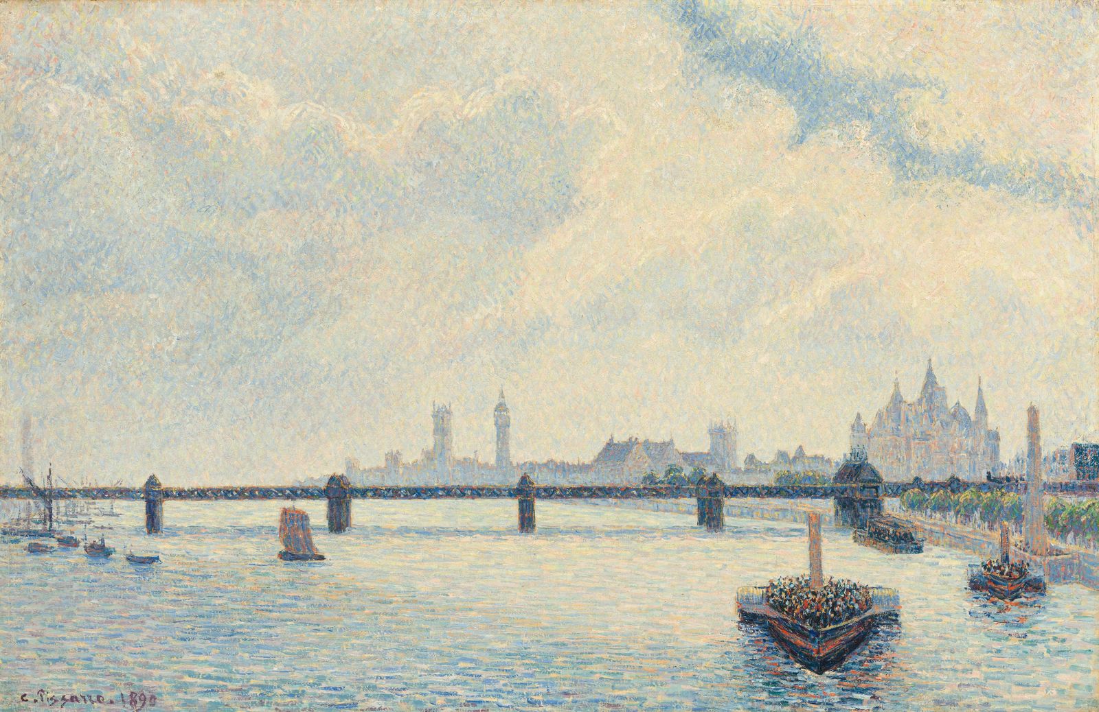 Камиль Писсарро. Мост Чаринг-Кросс, Лондон. 1890