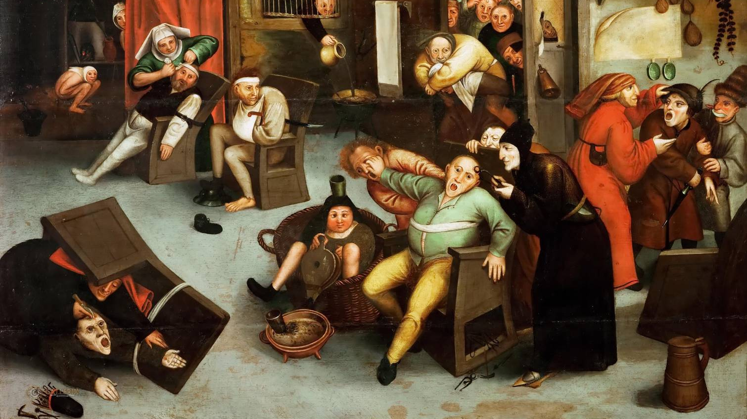 Питер Брейгель Младший. Извлечение камня глупости. XVI век