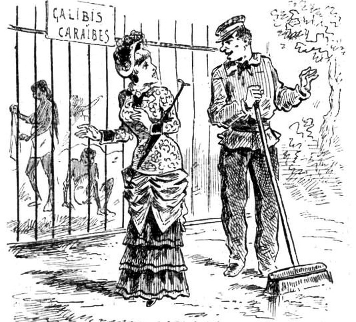 Человеческий зоопарк. Париж. 1882