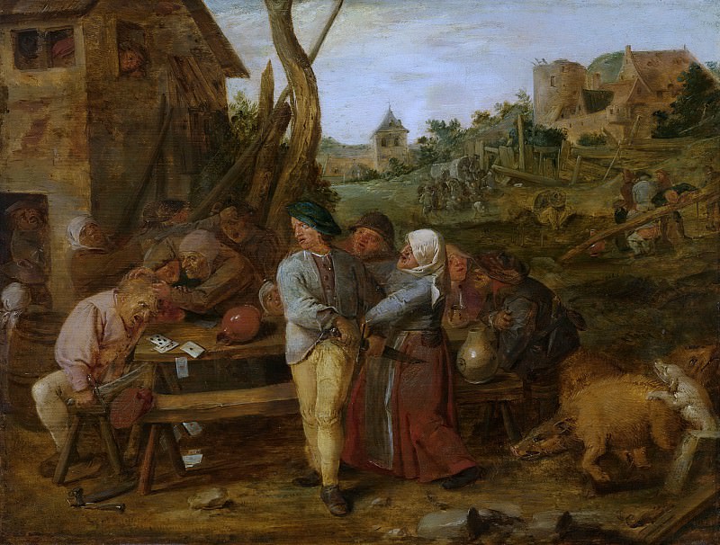 Адриан Браувер. Компания драчливых крестьян. 1620-1630