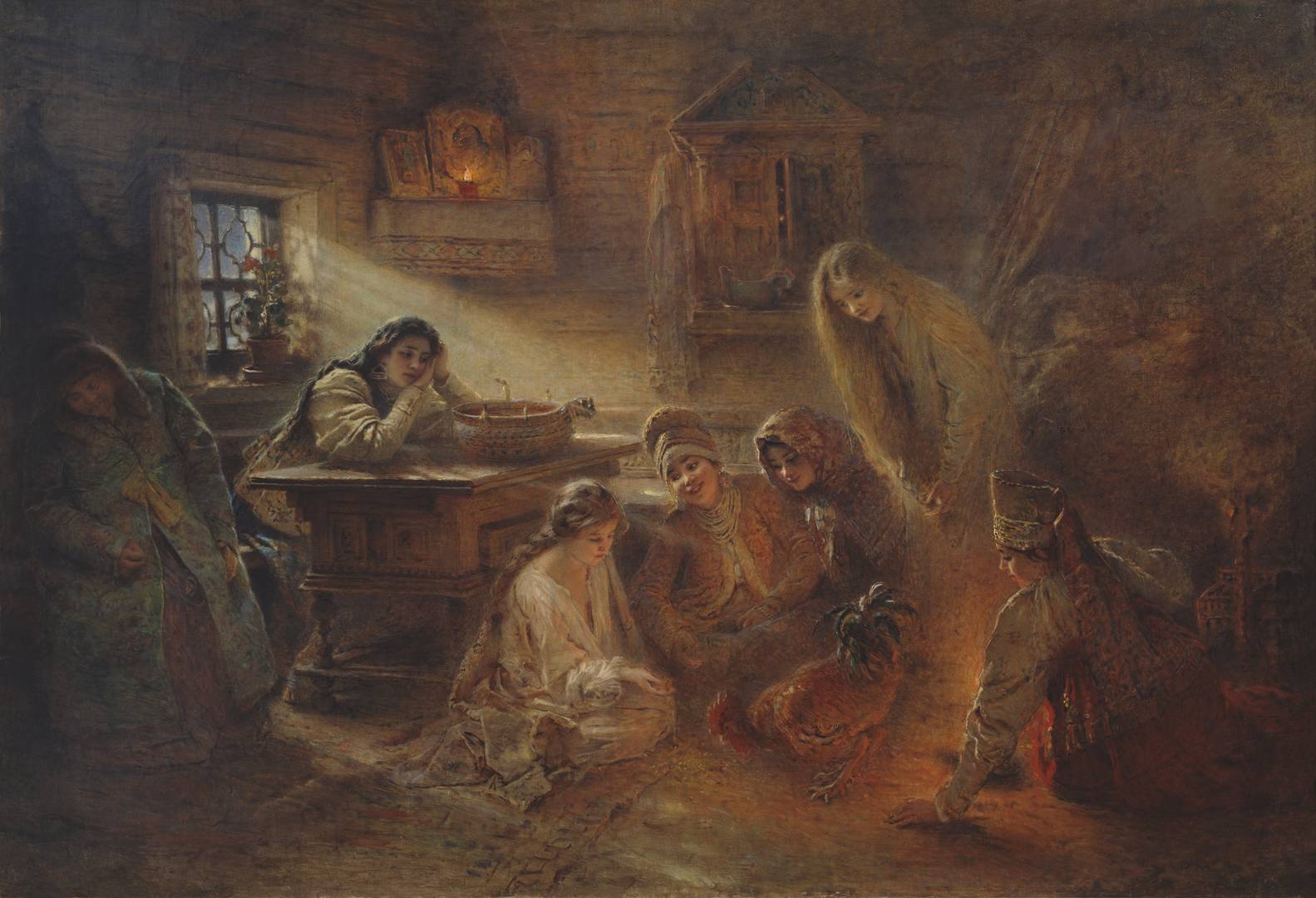 Константин Маковский. Святочные гадания 1890