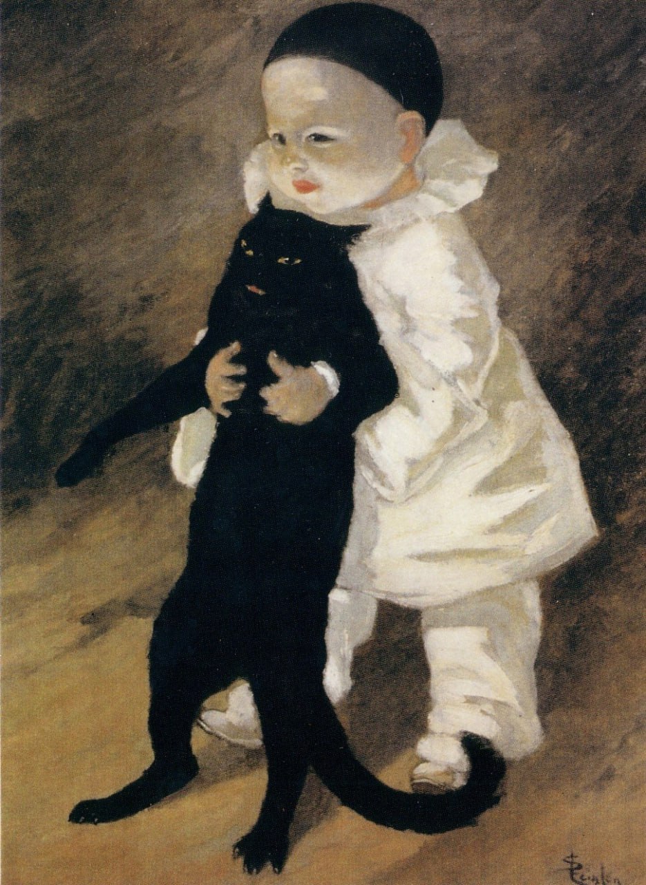 Теофиль Стейнлейн. Пьеро и кот. 1889