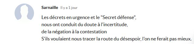 Комментарий в ежедневной газете La Dереche