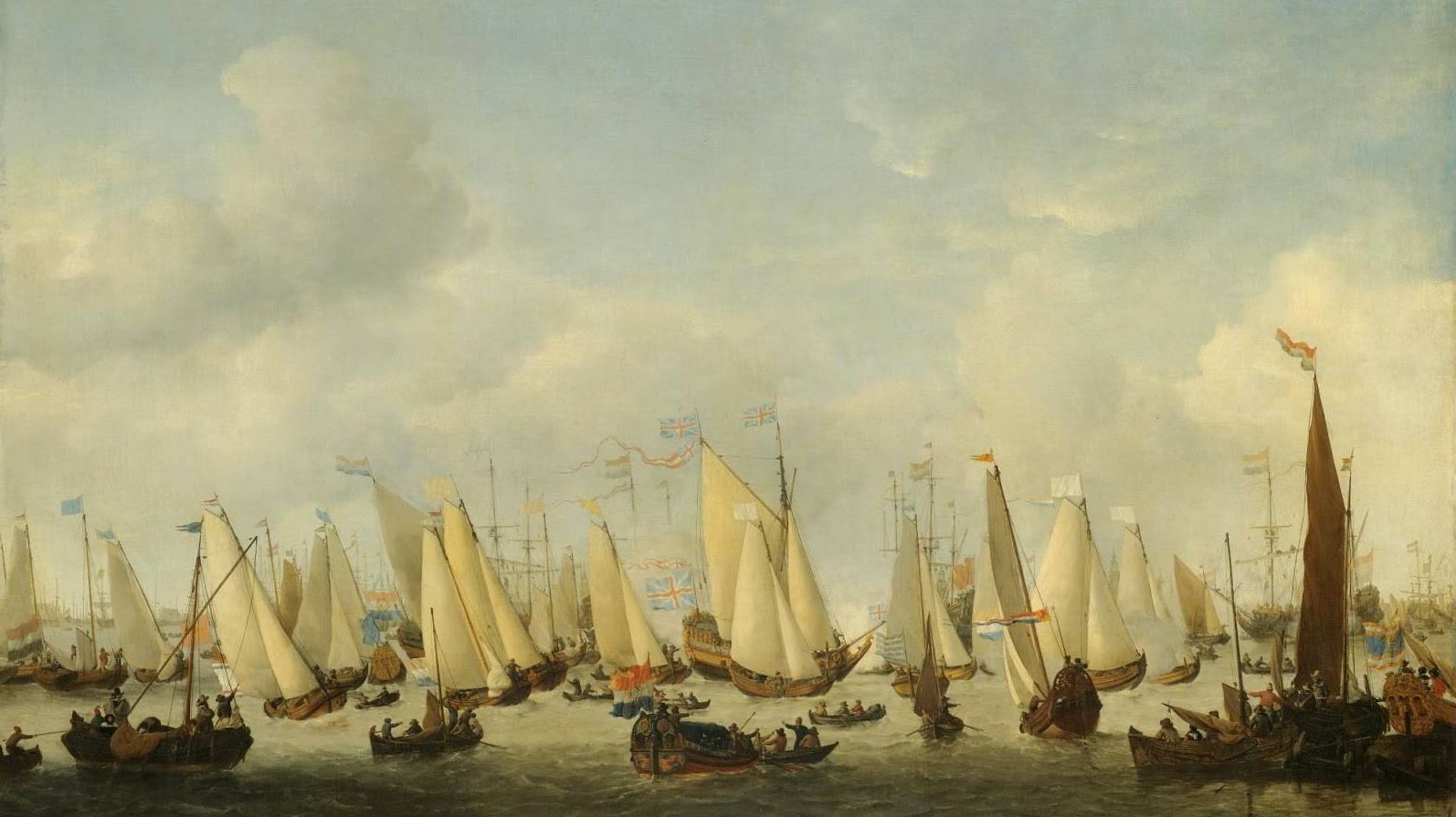 Голландская яхта Мари и другие суда, Виллем ван де Вельде младший 1661