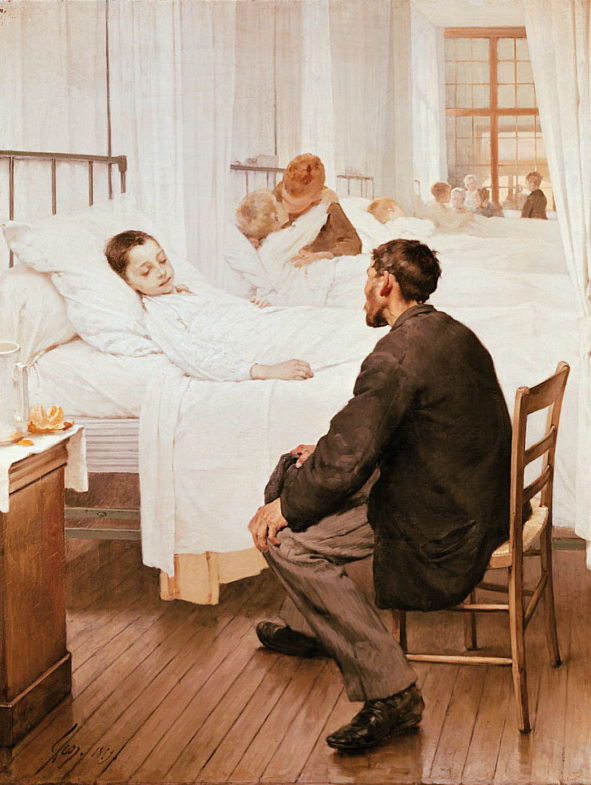 Генри Жюль Жан Жоффруа. День посещений в больнице. 1889