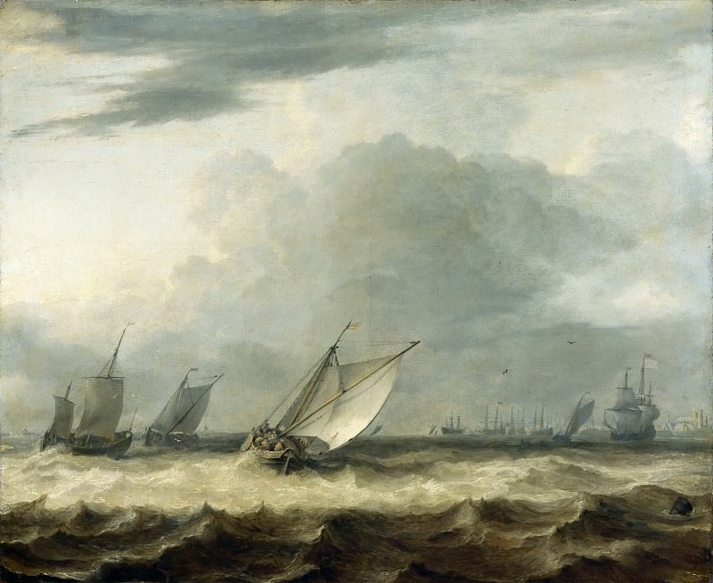 Алларт ван Эвердинген. Торговые суда, попавшие в шторм. 1650–1675 гг.