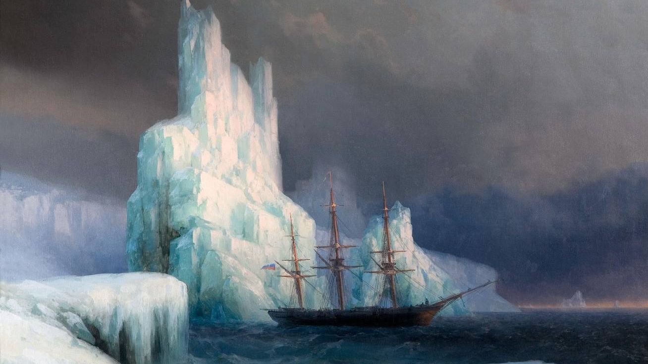 Иван Айвазовский. Ледяные горы в Антарктиде (фрагмент). 1870