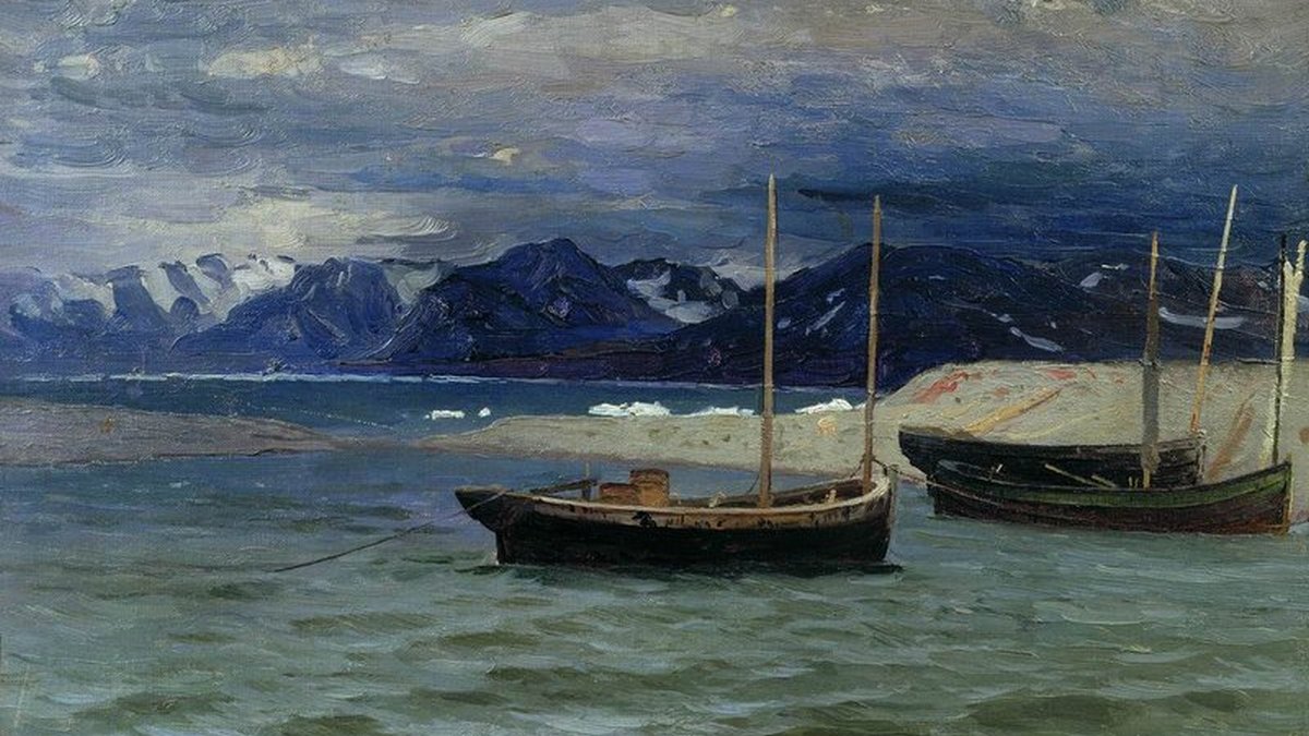 Александр Борисов. Северный пейзаж. 1896.