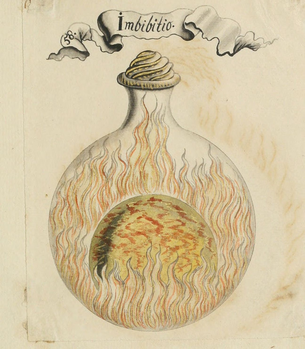 Иллюстрация из алхимической книги «Книга с семью печатями»