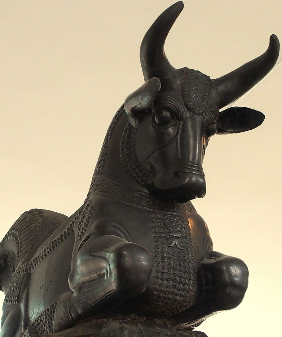 Древняя персидская скульптура коровы