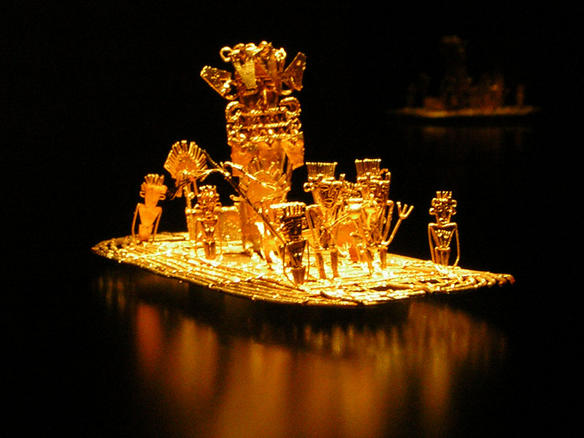 Плот Муисков, Музей золота в Боготе, Колумбия