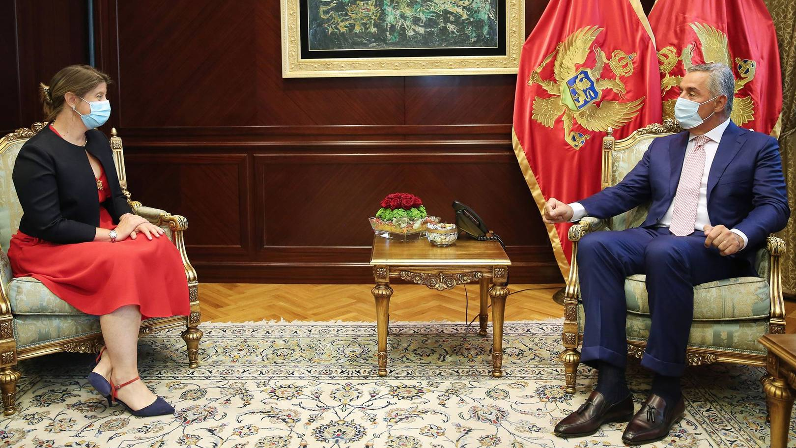 Встреча президента Черногории Мило Джукановича и посла Великобритании Элисона Кемпа