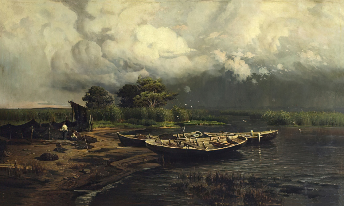 Руфин Судковский. Перед грозой (Днепровский лиман). 1882