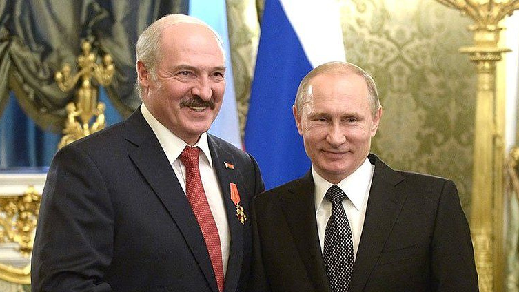 Александр Лукашенко и Владимир Путин (архив)