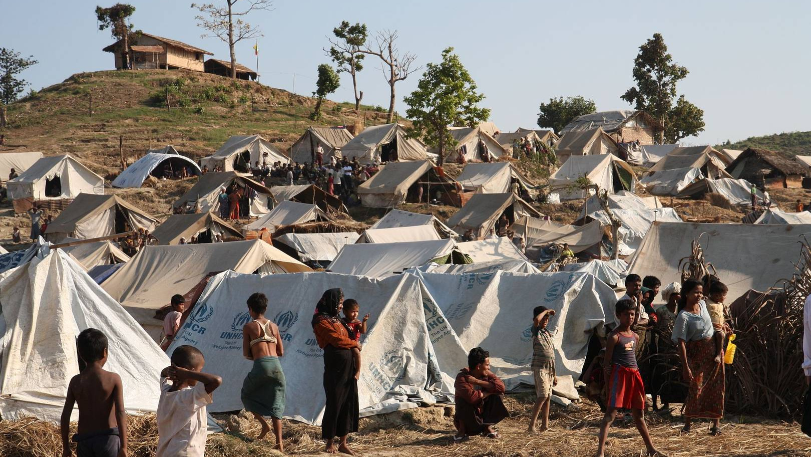 Лагерь рохинджа в штате Ракхайн в Мьянме