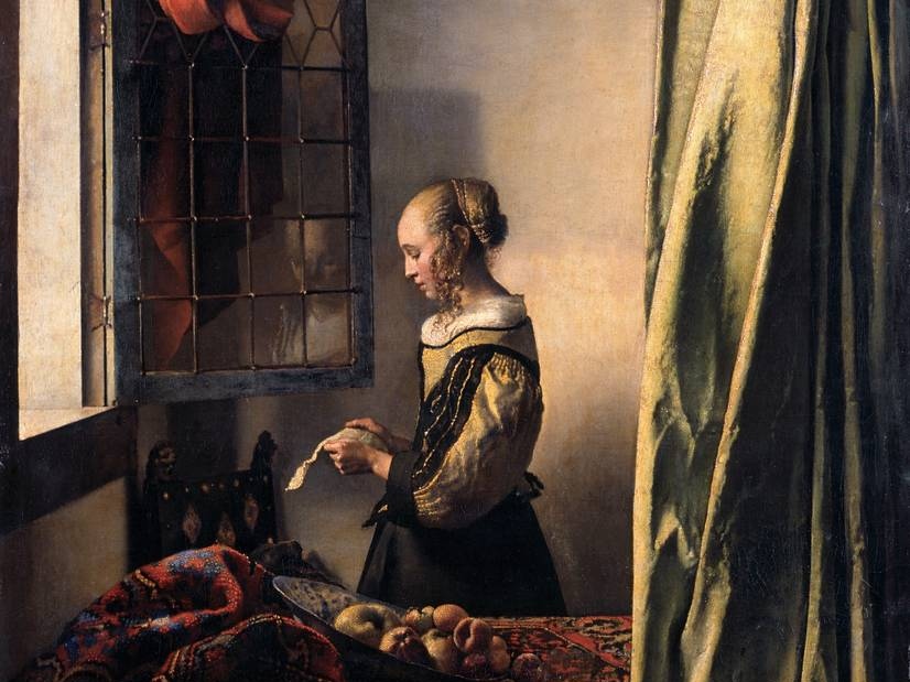 Ян Вермеер. Девушка, читающая письмо у открытого окна (фрагмент). 1657-1659