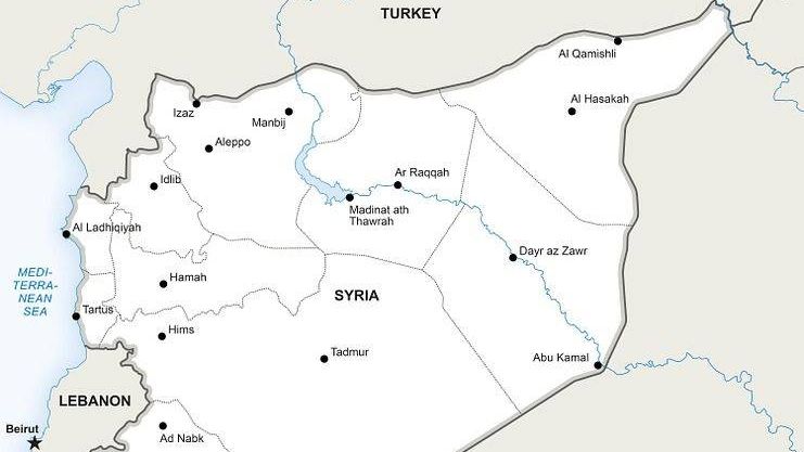 политические, карта, сирия