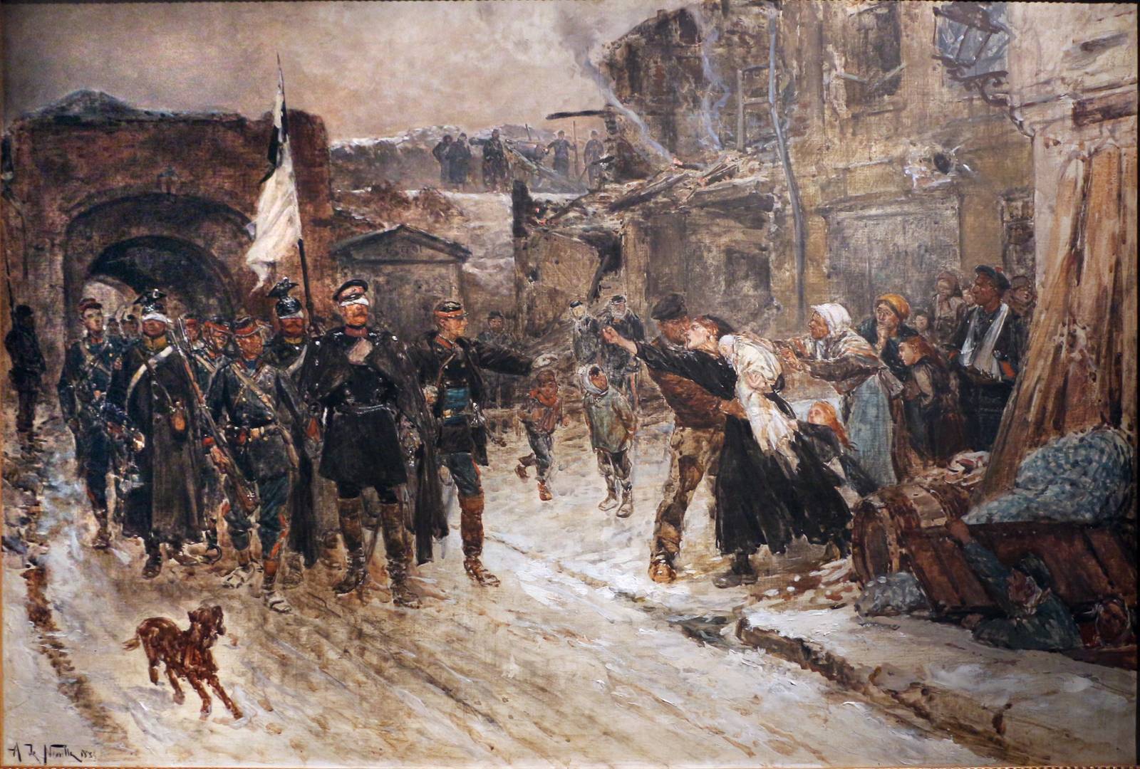Альфонс де Невиль. Вход в Бельфор немецкого полководца с флагом перемирия, 4 ноября 1870 года. 1884