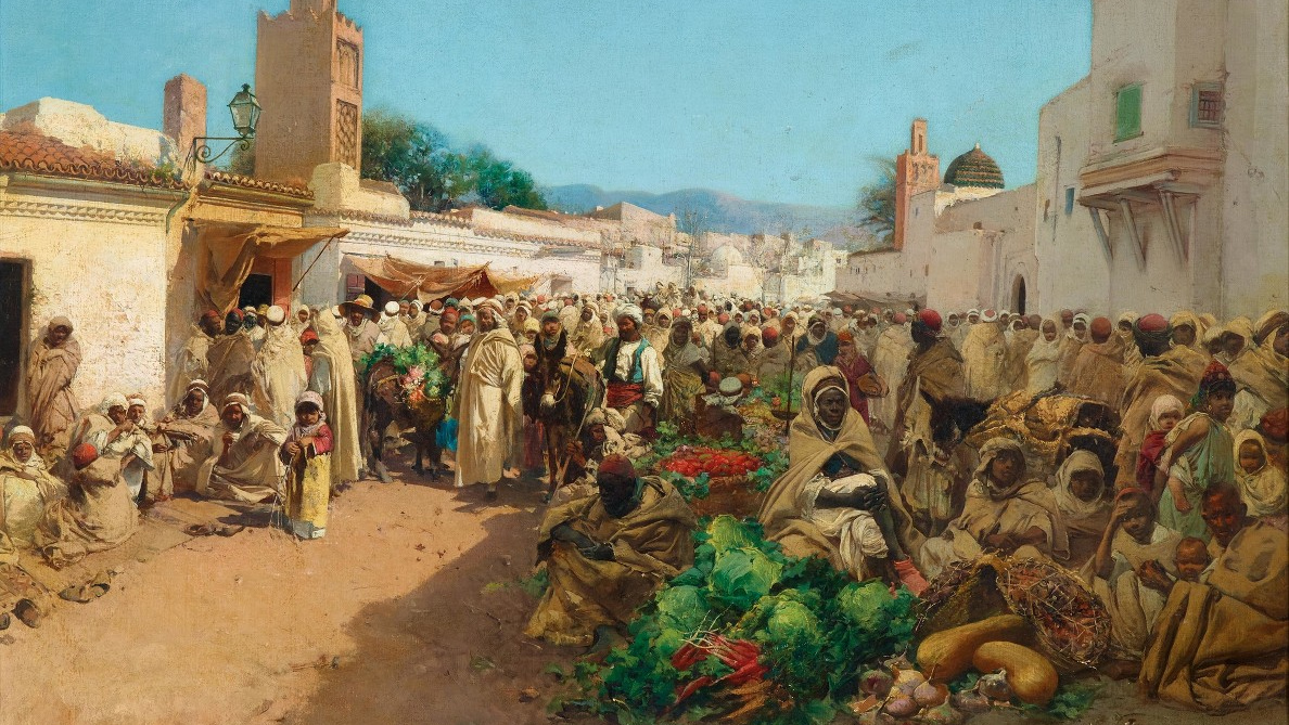 Густаво Симони. Восточный базар. 1883