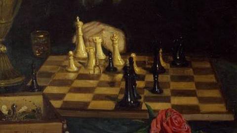 Григорий Мясоедов. Сам с собою, или Игра в шахматы. 1907