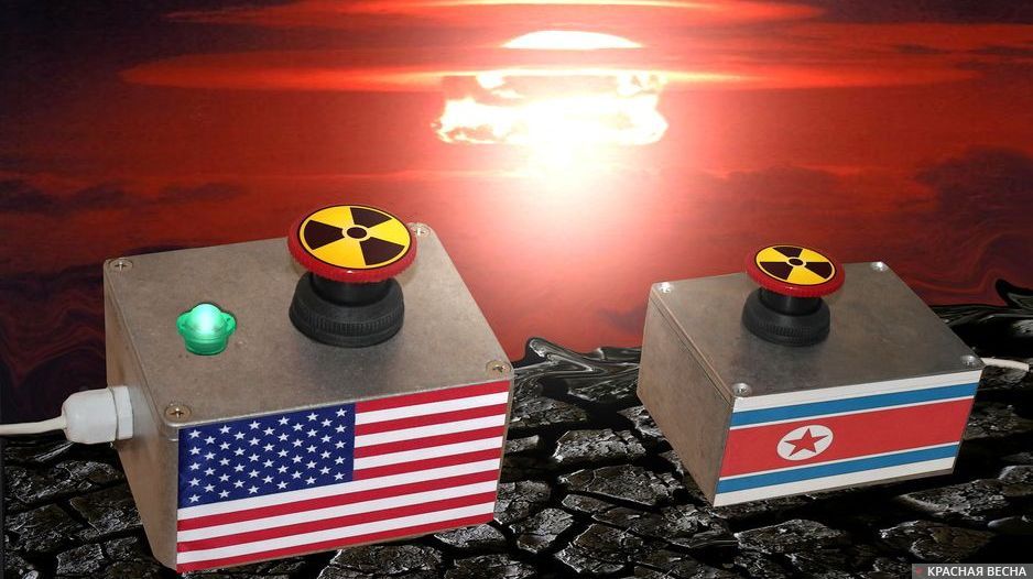 Ядерная кнопка. Атомная война. США. КНДР