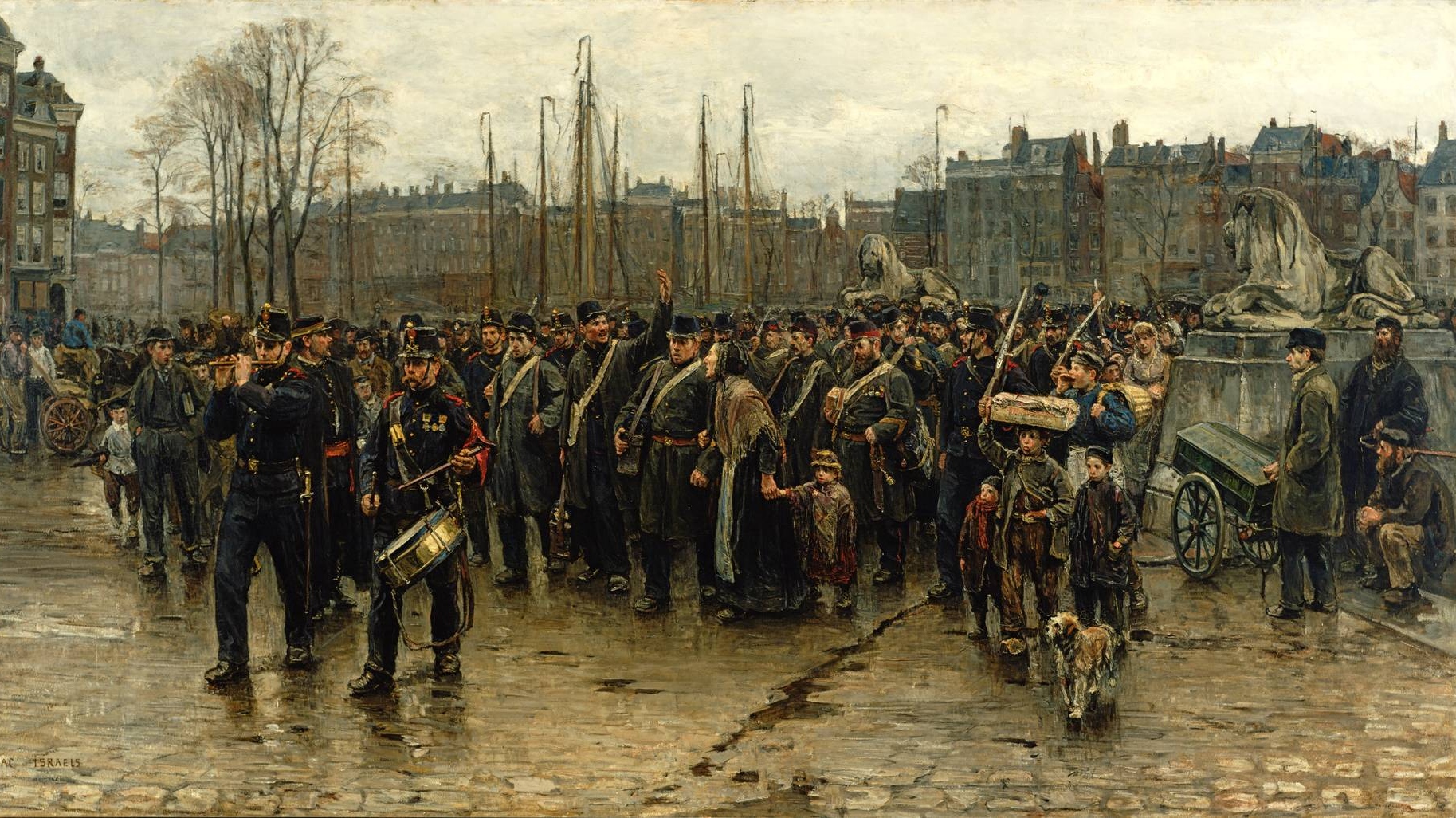 Исаак Исраэлс. Отправка солдат в колонию (фрагмент). 1883-1884
