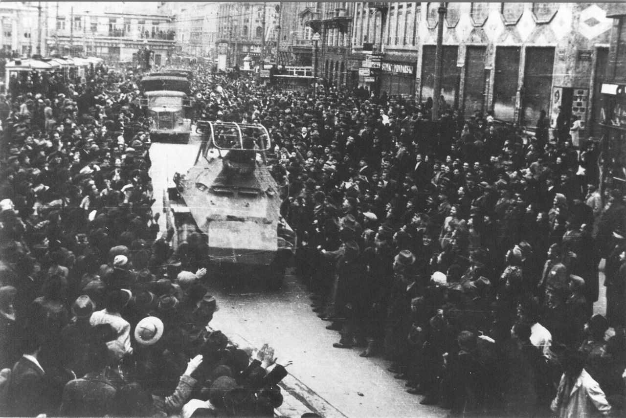 Встреча немецких войск в Загребе 10 апреля 1941 года