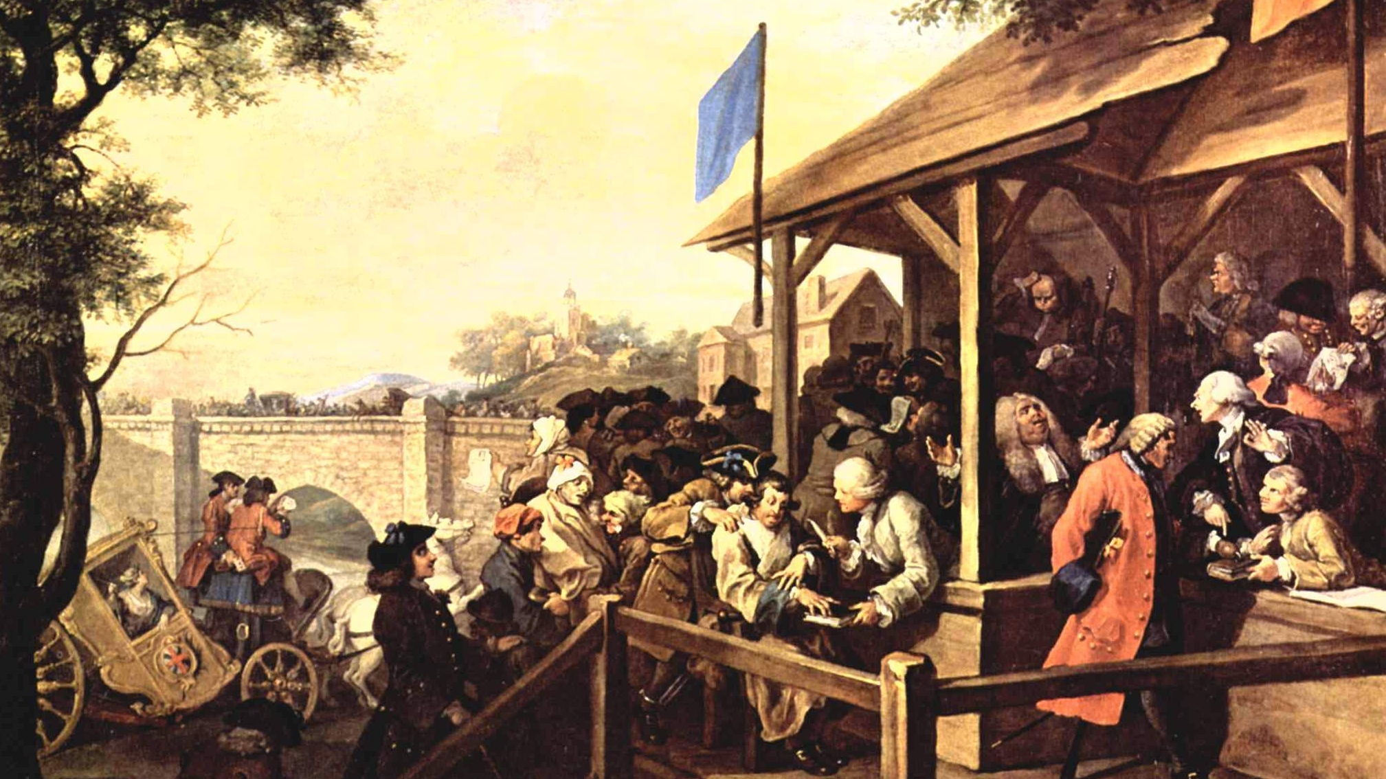Уильям Хогарт. Выборы. Голосование (фрагмент). 1754-1758
