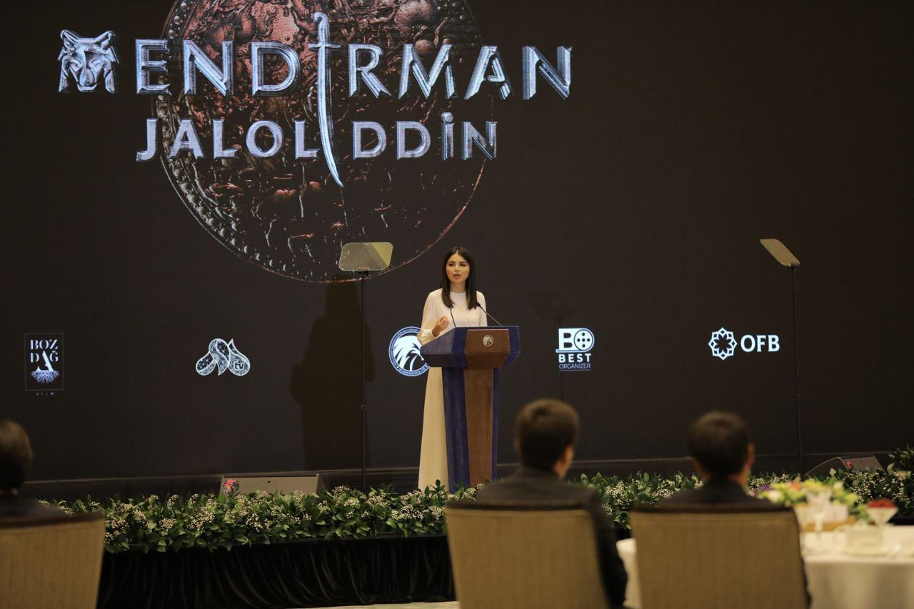 Саида Мирзиёева на презентации сериала «Мендирман Жалолиддин» в Ташкент Сити