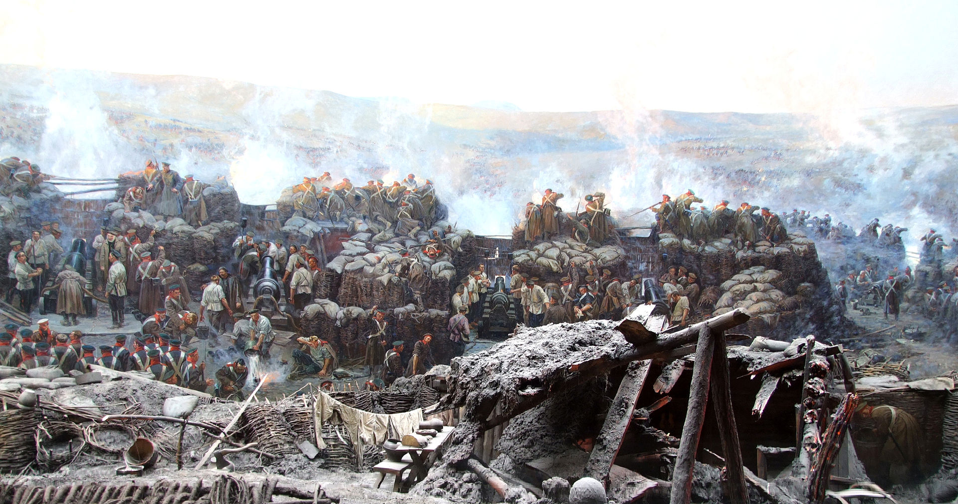 Деталь панорамы Франца Рубо Оборона Севастополя (1904)